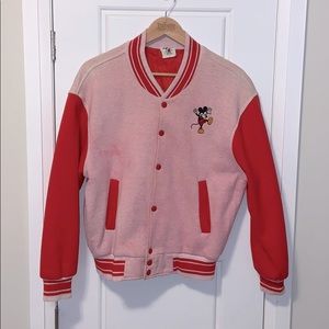 Vintage Mickey Mouse Disney Varsity Jacket Size M